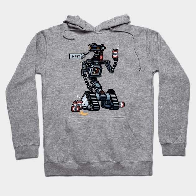 Short Circuit Johnny 5 Beers Hoodie by stayfrostybro